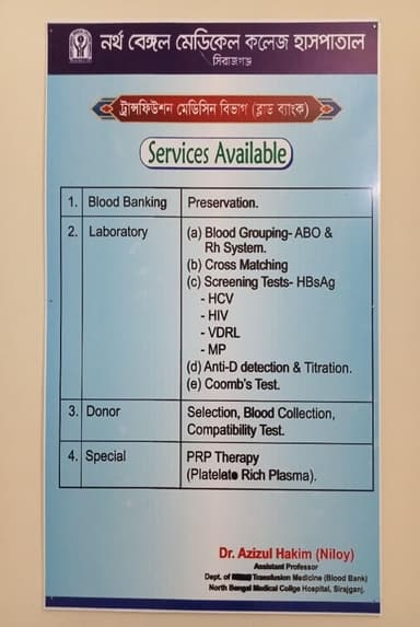 Transfusion Medicine activities